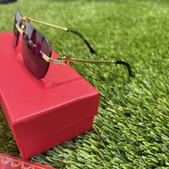 Black Lenses Gold Spiral Rim Glasses
