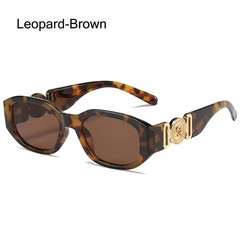 Irregular Oval Sunglasses Metal Rose Accent UV400 Unisex Retro Fashion Shades