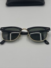 Vintage B L Ray Ban Club master W0365 Black Gold Made In USA