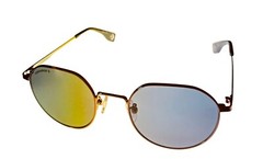 Converse Mens Round Metal Shing Bronze Sunglass , Solid Blue Lens SC0222