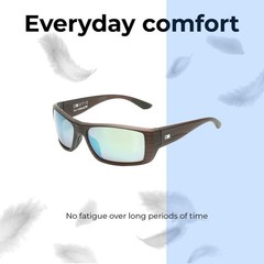 OTIS Coastin Slim Sunglasses in Matte Woodland/Polarized Mirror Green Glass 61mm