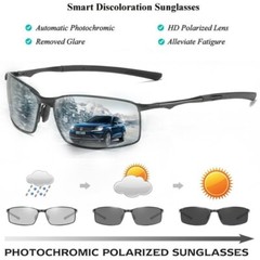 Aluminium Polarized Photochromic Sunglasses Men Driving Sports Chameleon Glasses