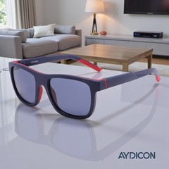 Aydicon Trendy solid Blue red Square Polarized Men’s Sunglasses UV 400 55