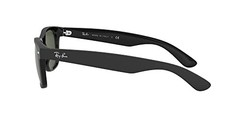 RAY-BAN RAY-BAN RB2132 NEW WAYFARER 6462/31 RUBBER BLACK ON BLACK/G-15 GREEN
