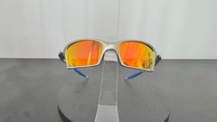 Oakley Squared X-metal Polarized Sunglasses Silver FrameRuby Lenses New