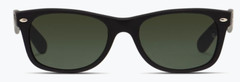 Ray-Ban New Wayfarer Black l Green Classic G-15 RB2132 55mm