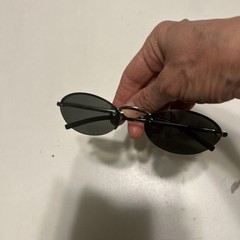 Emporio Armani Sunglasses Vintage Blue Oval Thin Small Frame – Made in Italy