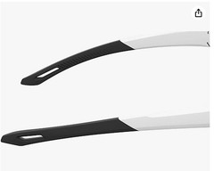 Under Armour Men’s Playmaker Wrap Sunglasses, Matte White/Black, 72mm, 10mm