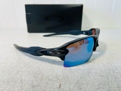 OAKLEY OO9188-58 FLAK 2.0 XL Matte Black w Prizm Deep Water POLARIZED Suns $243