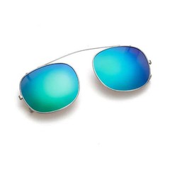 Polarized Clip On Sunglasses Oval UV400 Vintage Metal Frame Outdoor Wear
