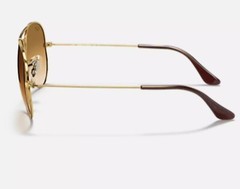 Ray Ban Aviator RB3025 Sunglasses,Light Brown,Gradient Lenses,Unisex.