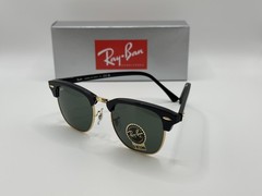 Ray-Ban RB3016 Clubmaster W0365 Black/Gold Frame Green G-15 Lens 51mm Sunglasses