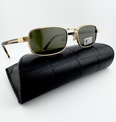 HAVVS HV68127 C Polarized Sunglasses Men Gold Tortoise Frame Dark Green Lens