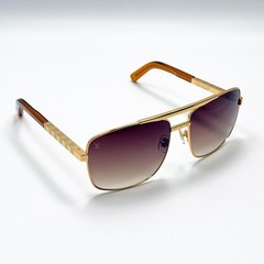 Louis Vuitton Attitude Z0259U Sunglasses Gold Frame Brown Lens Unisex 59-16-140