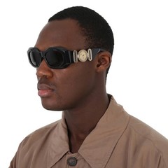Versace Dark Grey Irregular Men’s Sunglasses VE4425U GB1/87 53 VE4425U GB1/87 53
