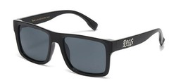 Locs Men Sunglasses Square Lens Classic Style in Black with Silver Logo