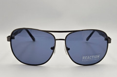 KENNETH COLE REACTION Shiny Gunmetal Blue Aviator Men’s Sunglasses 61mm