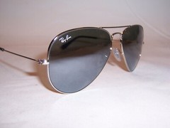 NEW RAY BAN AVIATOR Sunglasses 3025 W3277 SILVER/GRAY MIRROR 58mm Authentic