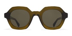 Mykita TESHI C PERIDOT – SHINY SILVER/RAW GREEN SOLID 47/17/0 unisex Sunglasses