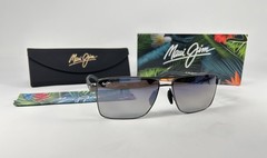 NEW Maui Jim PIHA MJ0621S 001 Shiny Gunmetal Polarized Sunglasses