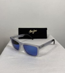 Maui Jim Sunglasses VALLEY ISLE MJ862-05 Translucent Grey/Blue Hawaii Italy Made