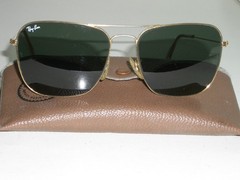 1980’s 58[]16mm VINTAGE B&L RAY-BAN GEP G15 CRYSTAL CARAVAN AVIATOR SUNGLASSES