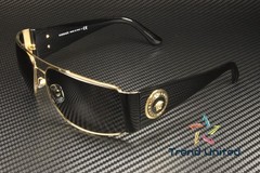 VERSACE VE2163 100287 Gold Gray 63 mm Men’s Sunglasses