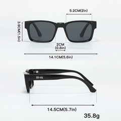 Quality Square Polarized Sunglasses Men Metal Core UV400 Unisex Sun Glasses Trav
