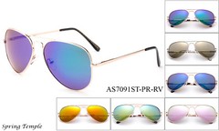 Polarized Aviator Sunglasses Classic Mirrored Retro Vintage Metal Spring Hinged
