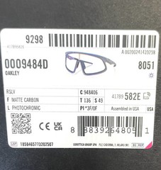 Oakley RSLV Sunglasses OO9484D-0649 Matte Carbon Photochromic w/case