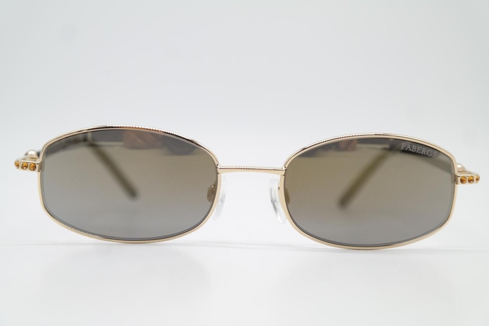 Sunglasses Faberge FB 515 /20 6050 gold black oval sunglasses eyewear New