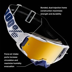 Nuclear Citrus Mirror Gold Lens Sports Goggles For Motocross And Mountain Biking
