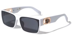 MENS Large Wide Frame Oversized Rectangle Shade Sunglasses Dark Lens Designer
