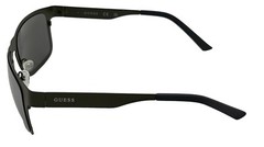 Guess Mens Satin Grey Rectangle Wrap Sunglasses, Silver Mirror Lens. GF0197. 20C