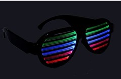New USB-Charged Sound Activated LED Cool Glasses Party Rave Dancing US seller