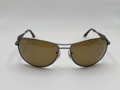 Ray Ban RB3519 029/83 Gunmetal/Silver/Brown Polarized Lens Sunglasses READ DISCR