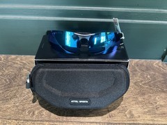 ATTCL Black Polarized Wrap Sunglasses Men’s Blue Lenses New With Tags Golf