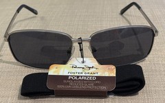 Panana Jack x Foster Grant Polarized Smoke Sunglasses with Cord 100% UVA-UVB