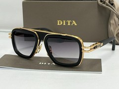 DITA LXN-EVO DTS403 Unisex Sunglasses Black/Gold Frame Luxurious Square Shades
