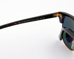 Ray-Ban Sunglasses RB3016 Clubmaster Tortoise Frame Polarized Green Lens 51mm