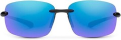 Suncloud Topline Polarized Sunglasses Black Blue Mirror by Smith Optics