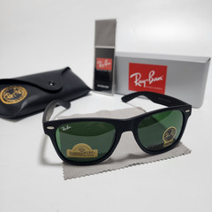 Ray-Ban RB2140 Wayfarer Sunglasses Black Frame Glass Green Lens 50-22 mm US
