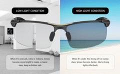 Photochromic Polarized Sunglasses UV400 Driving Sports Cycling Fishing Glasses