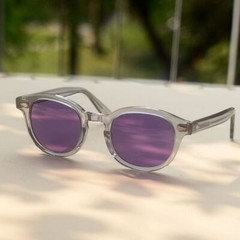 Retro purple sunglasses Johnny Depp purple sunglasses men gray acetate glasses