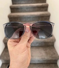 NEW Polarized Ray-Ban Chris 54mm Sunglasses Gold W/ Transparent RB 4187 RB4187