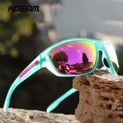 KDEAM Square Polarized Thick Frame Sunglasses Men Women Driving Riding Glasses