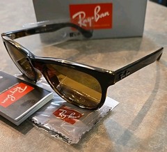 🔥 RAY-BAN WAYFARER RB4184 710/83 LIGHT HAVANA BROWN POLARIZED SUNGLASSES 54MM