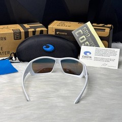Costa Del Mar Fishing Sunglasses White Blue Mirror Polarized 580P