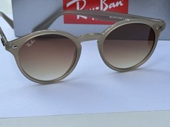 NEW Ray-Ban RB2180 6166/13 Polished Light Brown / Gradient Brown Sunglasses 49mm