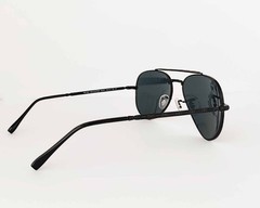 Ray-Ban Sunglasses RB3625 New Aviator Polished Black Frame Dark Grey Lens 58mm